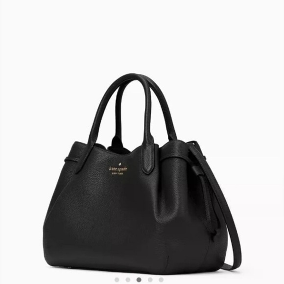 Kate Spade Large Dumpling Black Pebbled Satchel - Picture 7 of 8